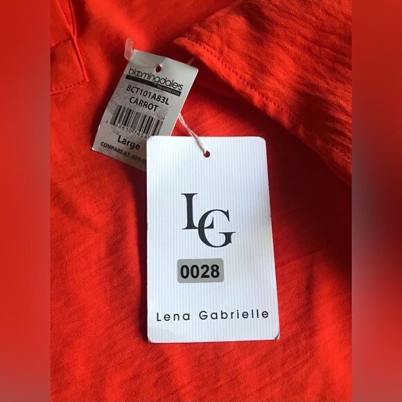 NWT … LENA GABRIELLE “Size: L” Carrot Blouse / Top - Picture 7 of 8